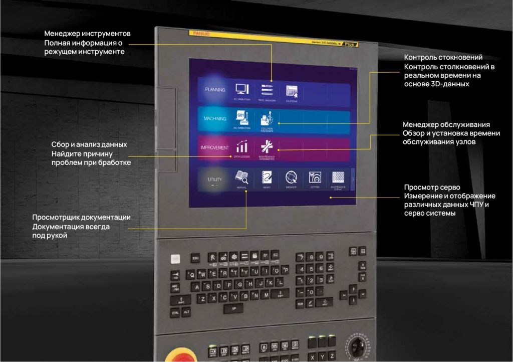 Внешний вид ЧПУ FANUC 0i-MF PLUS TYPE 5.jpg Внешний вид ЧПУ FANUC 0i-MF PLUS TYPE 5.jpg